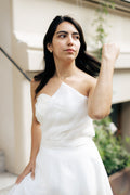 Modern Draped Wedding Dress