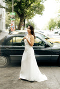 Pearl-Trimmed Elegant Bridal Dress