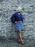 Navy Blue Silk Blouse